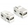 DeLock Keystone module USB 2.0 - USB A female - USB A female - Wit