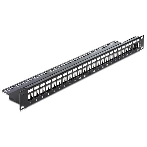 DeLock Keystone 19" Patchpanel - 24 poorts (met trekontlasting)