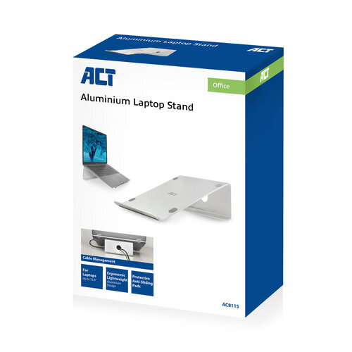 ACT Laptopstandaard aluminium vaste hoogte