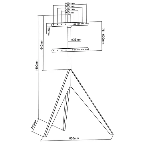 XTRARM Argo Tripod TV Standaard - Wit