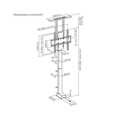 MyWall TV Lift met Spraakbediening HP 63 AL