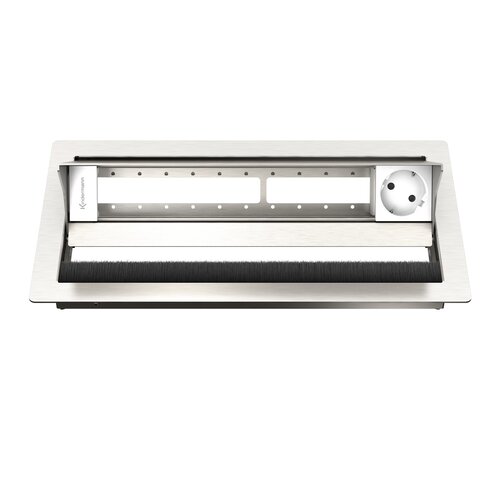 Kindermann CablePort Standard² - 1x Stroom, 5x leeg (10 halfsize modules)-Roestvrijstaal