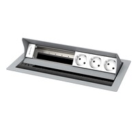 3x Stroom, 3x leeg - Grijs (RAL9006)