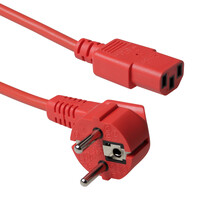 Stroomkabel 3.0 meter CEE7/7 - C13 Rood