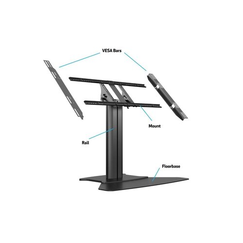 Multibrackets Public Display Stand 80 HD Floorbase Single -  32- 55'' [zwart]