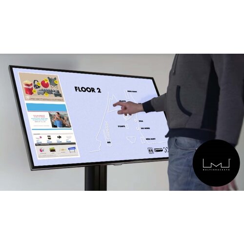 Multibrackets Public Display Stand 80 HD Floorbase Single -  32- 55'' [zwart]