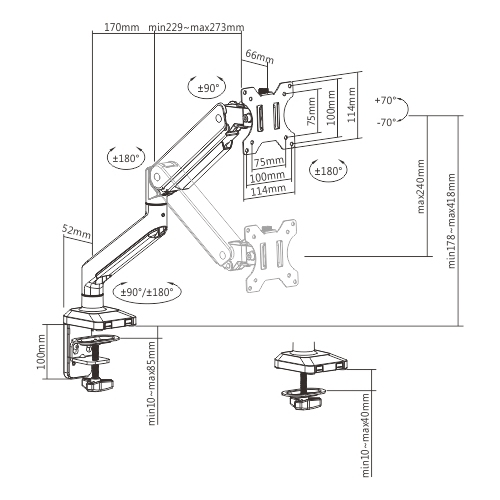 Cavus Monitorarm CAV-DM0301