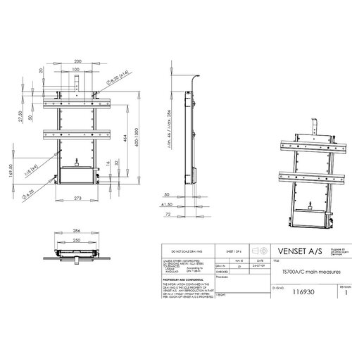 VENSET TV Lift TS700C 7BXX1