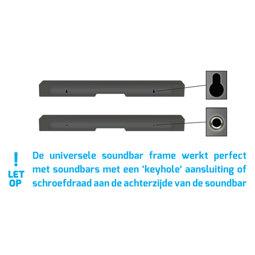 Cavus Cavus WME102+SBU01 Draaibare TV Muurbeugel + Universeel Soundbar Bracket