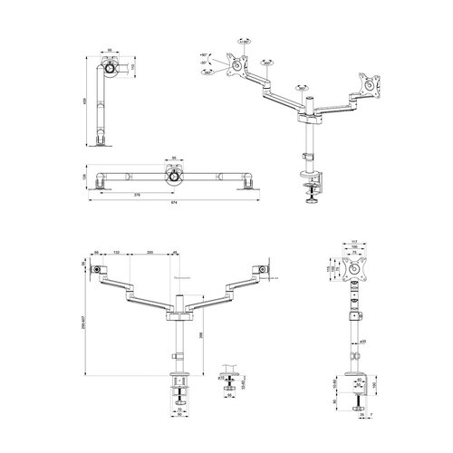 NeoMounts Next Monitorarm DS60-425BL2