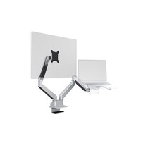 Laptop + Monitorarm Zilver