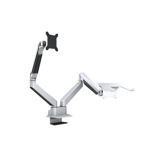 Multibrackets Laptop + Monitorarm Zilver