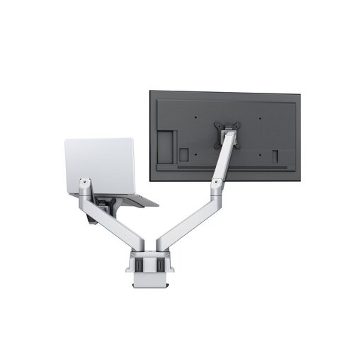 Multibrackets Laptop + Monitorarm Zilver