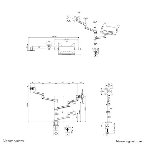 Neomounts Monitor + Laptop Arm DS20-425BL2