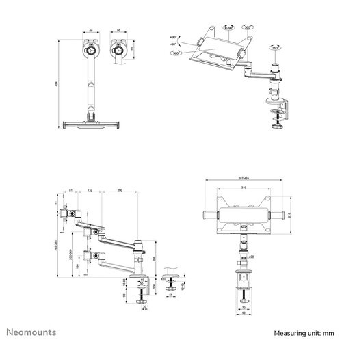 Neomounts Laptop Arm DS20-425BL1