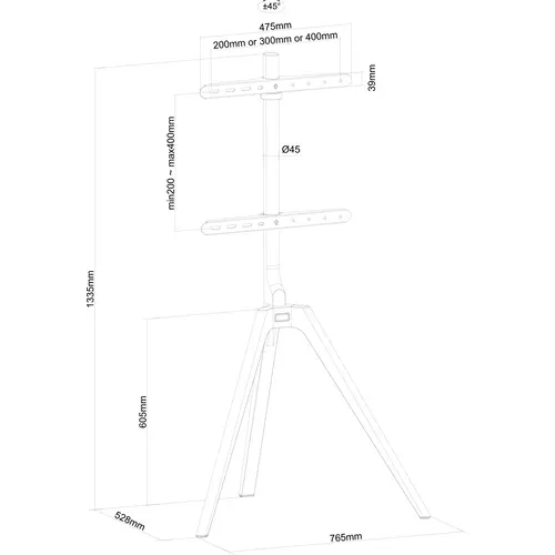 MyWall Tripod TV Standaard "Easel" Studio HT 23 L