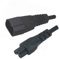 Stroomkabel C13 naar C5 - 2.0 meter - Zwart