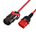 ACT Stroomkabel C13 naar C14 Dual Lock - 3.0 meter - Rood