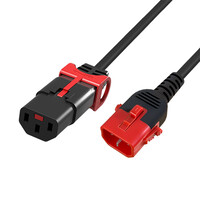 Stroomkabel C13 naar C14 Dual Lock - 1.0 meter