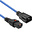 ACT Stroomkabel C13 Lock naar C14 - 0.5 meter - Blauw