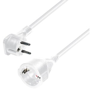 KEM Verlengsnoer (binnen) plat - 5.0 meter wit