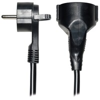 Verlengsnoer (binnen) plat - 10 meter zwart