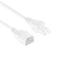 Stroomkabel C14-C15 - 1.2 meter - Wit