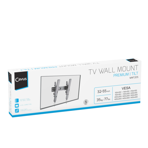 Cavus Premium Kantelbare TV Beugel WMT205 Cavus Premium Kantelbare TV Beugel WMT205