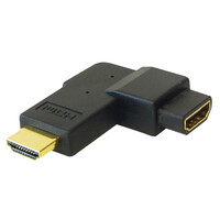 HDMI Female - HDMI male 90° adapter (rechts om)