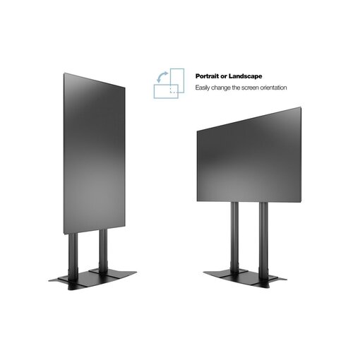 Multibrackets M Public Display Stand 180 Dual Pillar Floorbase Black