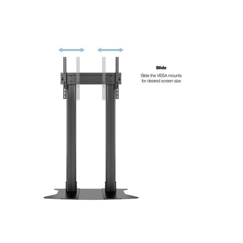 Multibrackets M Public Display Stand 180 Dual Pillar Floorbase Black