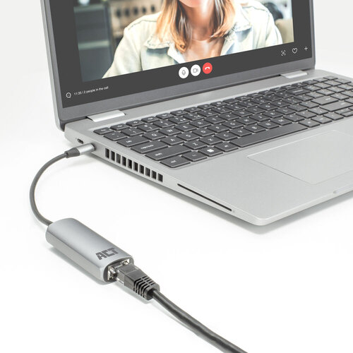 ACT USB C male -RJ 45 female Gigabit Ethernet Adapter