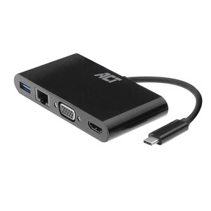 ACT USB-C-DOCK HDMI/VGA/LAN/USB-A ZB