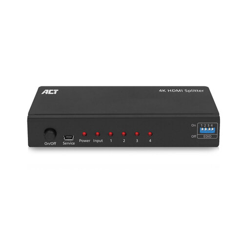 ACT HDMI Splitter 4-poorts met EDID ondersteunding ACT HDMI Splitter 4-poorts met EDID ondersteunding