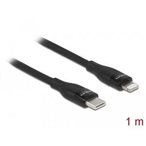 DeLock USB C - Lightning kabel 1.0 meter Zwart