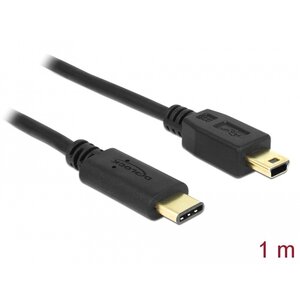 DeLock USB C - Mini USB B kabel - 1.0 meter