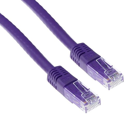 ACT CAT 6a UTP 2.0 meter Paars ACT CAT 6a UTP 2.0 meter Paars