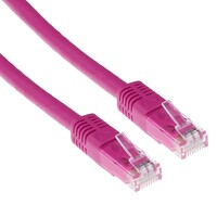 CAT 6a UTP 0.5 meter Roze