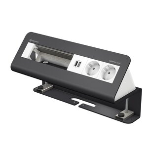 Kindermann 2x Stroom, 1x USB lader, 3x leeg -Antraciet