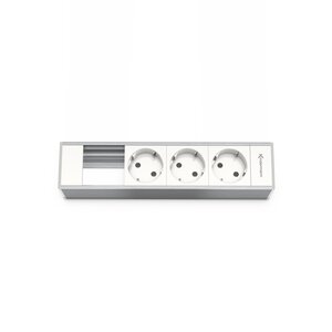 Kindermann Modulehouder - 3x 220 Volt, 1x leeg (2 halfsize modules)