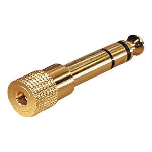 KEM 6.3mm Jack male - 3.5mm Jack female verguld