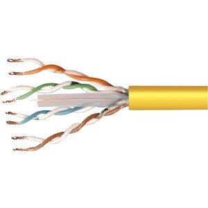 KEM Cat 6 UTP Soepele kabel 100m - Geel