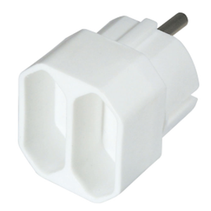 KEM 2-weg Euro stroom splitter adapter-Wit KEM 2-weg Euro stroom splitter adapter-Wit
