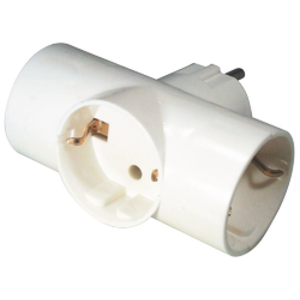 KEM 3-weg Schuko stroom splitter adapter KEM 3-weg Schuko stroom splitter adapter