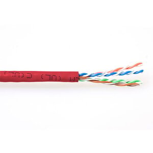 ACT C6 U/UTP PATCH PVC RED    305M