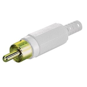 KEM RCA male soldeer connector - Wit