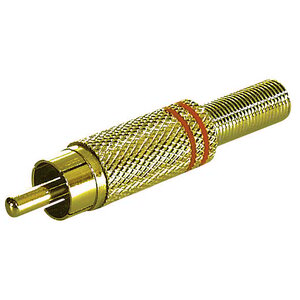 KEM RCA male connector - Gold plated - rode ring