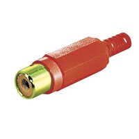 RCA female connector - Rood
