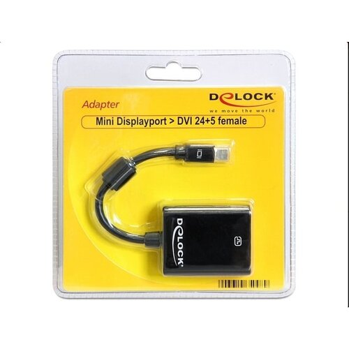 DeLock mini DP male - DVI female adapter-Zwart