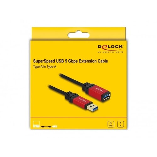 DeLock Premium USB A male - USB A female verlengkabel (USB 3.0) - 1.0 meter DeLock Premium USB A male - USB A female verlengkabel (USB 3.0) - 1.0 meter